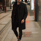 Men's Mid-length Casual Coat Korean Style Loose Windbreaker